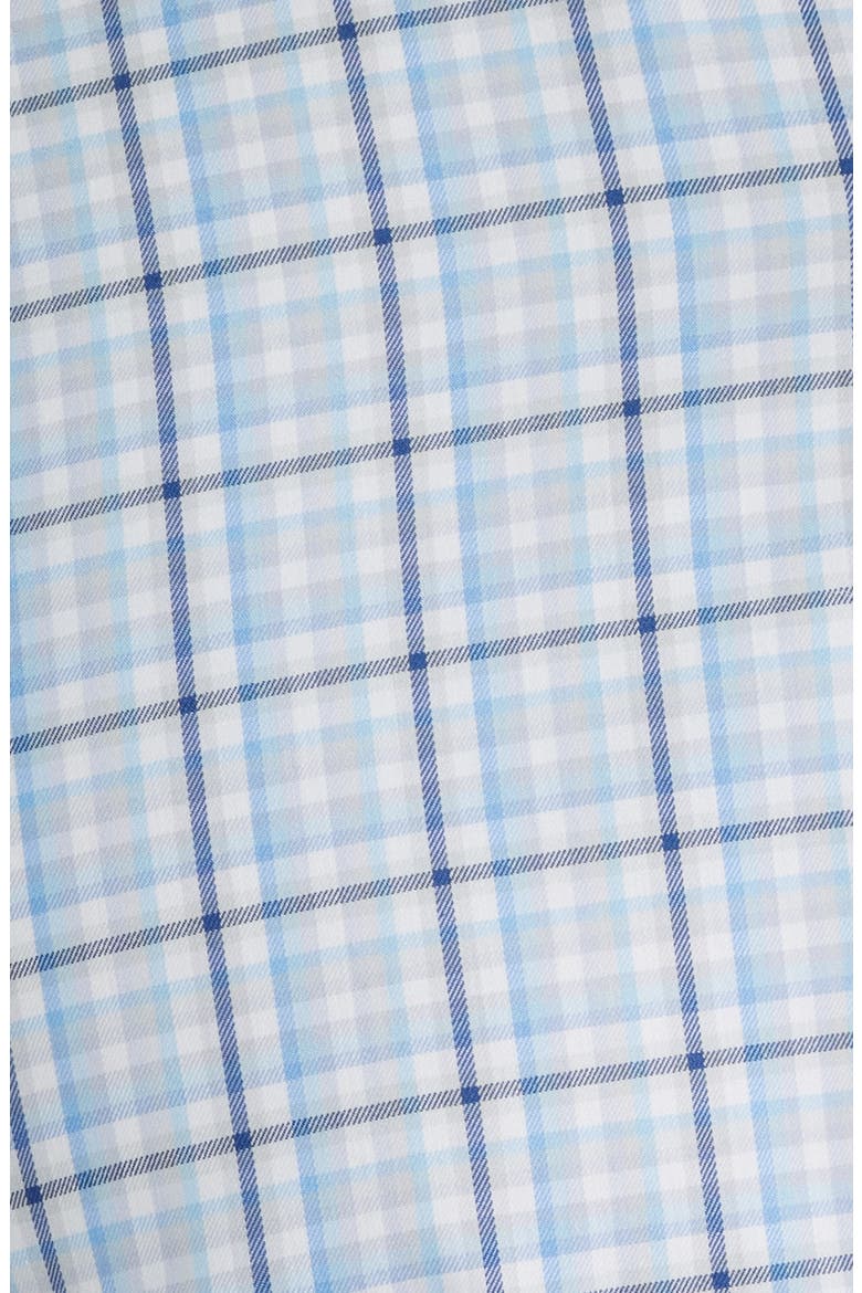 Crown Lite Shadow Check Performance Twill Button-Up Shirt, Alternate, color, COTTAGE BLUE