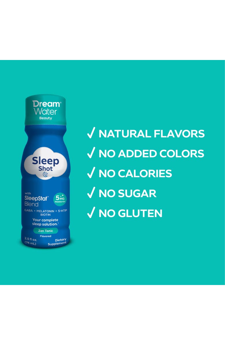 Dream Water Beauty Sleep Aid Drink Supplement; Melatonin 5Mg, Gaba, 5Htp, Plus, Alternate, color, Multicolored