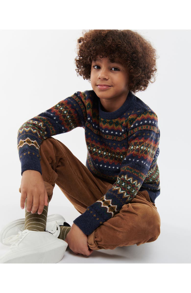 Barbour Kids' Case Fair Isle Wool Sweater, Alternate, color, 