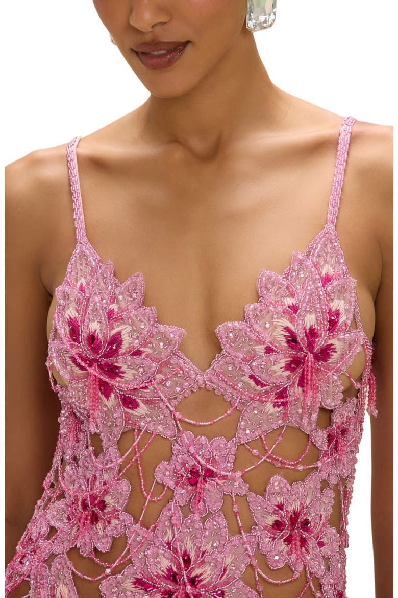 Amelia Embroidery Maxi Dress, Alternate, color, PINK