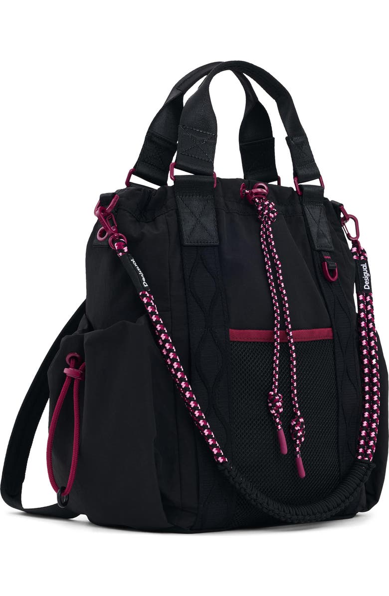 Desigual Medium Nylon Backpack, Alternate, color, Black
