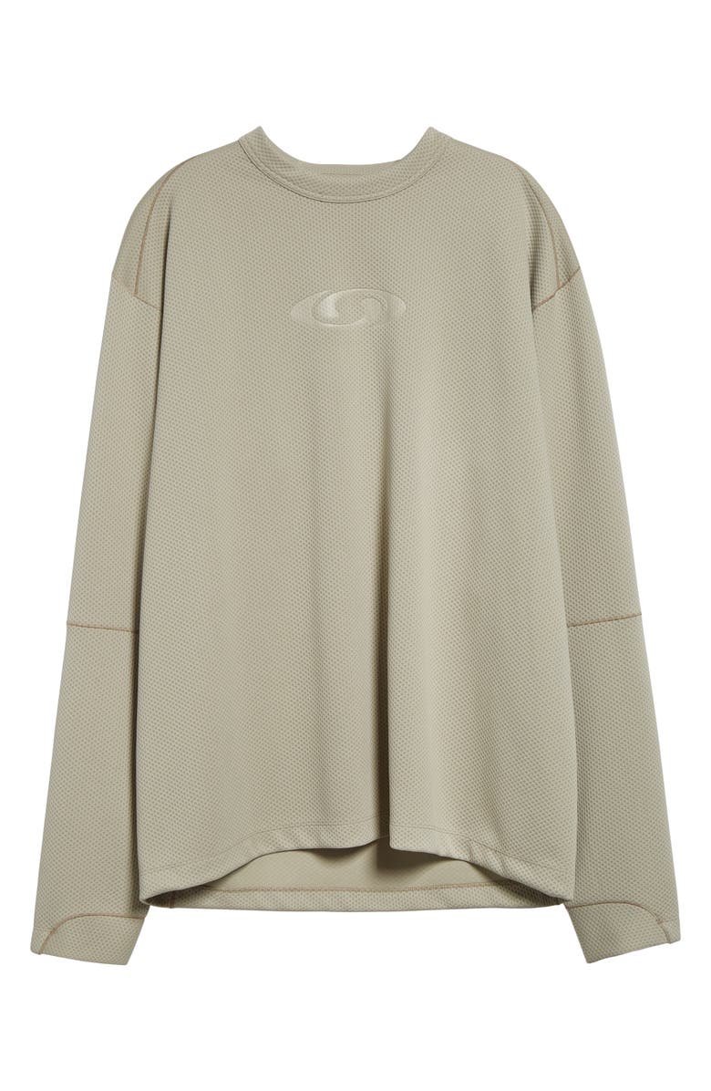MM6 Maison Margiela x Salomon Logo Long Sleeve Graphic Mesh T-Shirt, Alternate, color, Abbey Stone