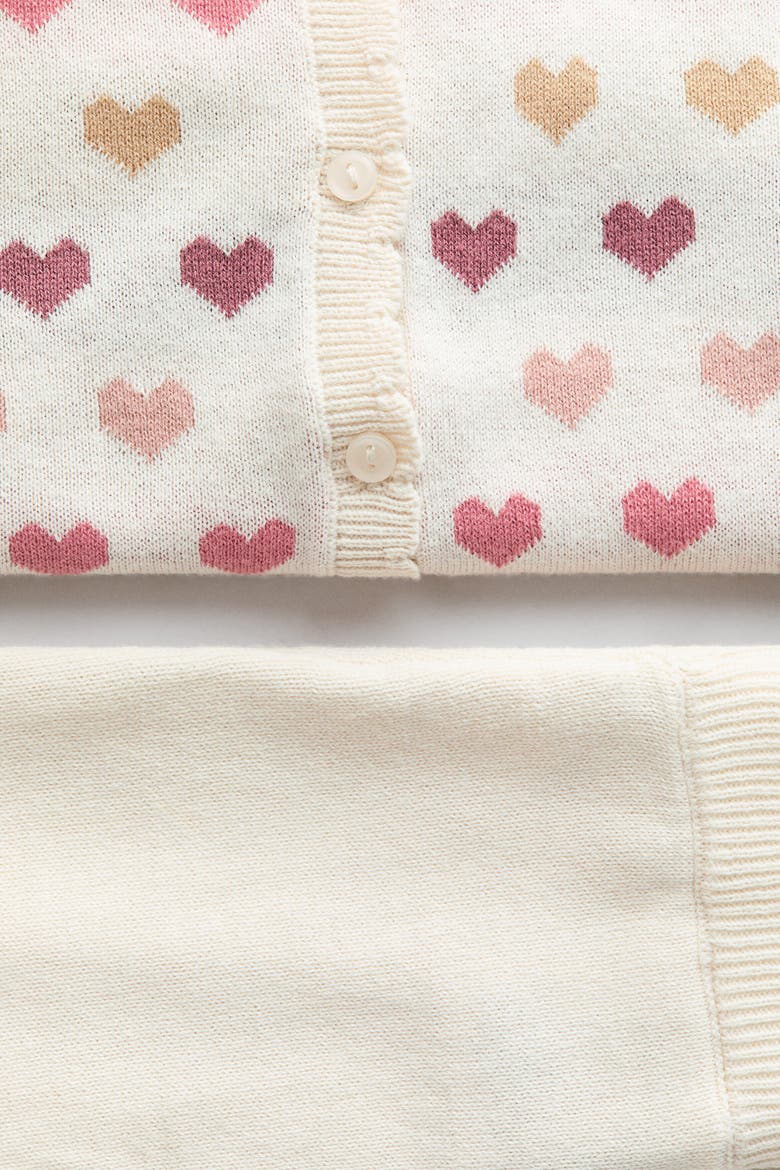 2-piece Fine-knit Set, Alternate, color, Light beige/hearts