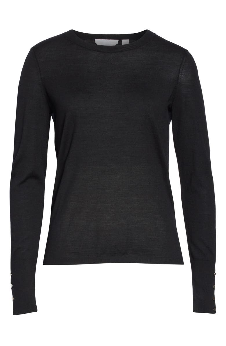 BOSS Frankie Cuff Detail Wool Sweater, Alternate, color,