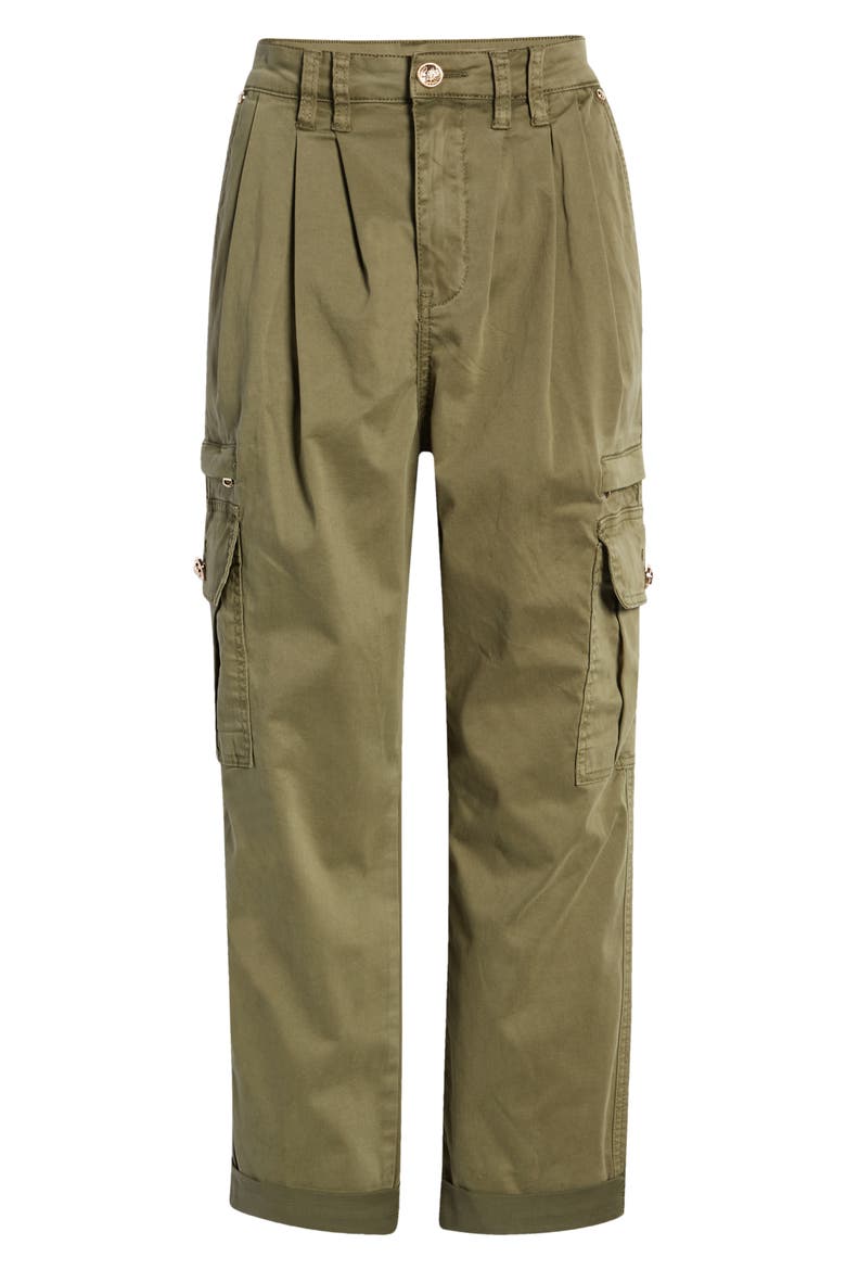 Stretch Cotton Twill Cargo Pants, Alternate, color, FIRST LADY