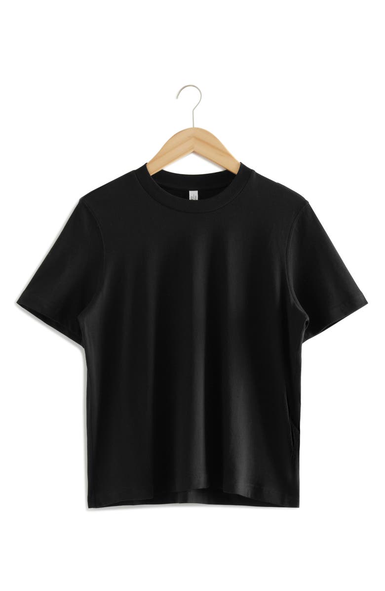 & Other Stories Crewneck T-Shirt, Alternate, color, Black Dark