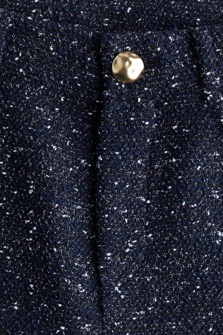 Bouclé Trousers, Alternate, color, Navy blue melange