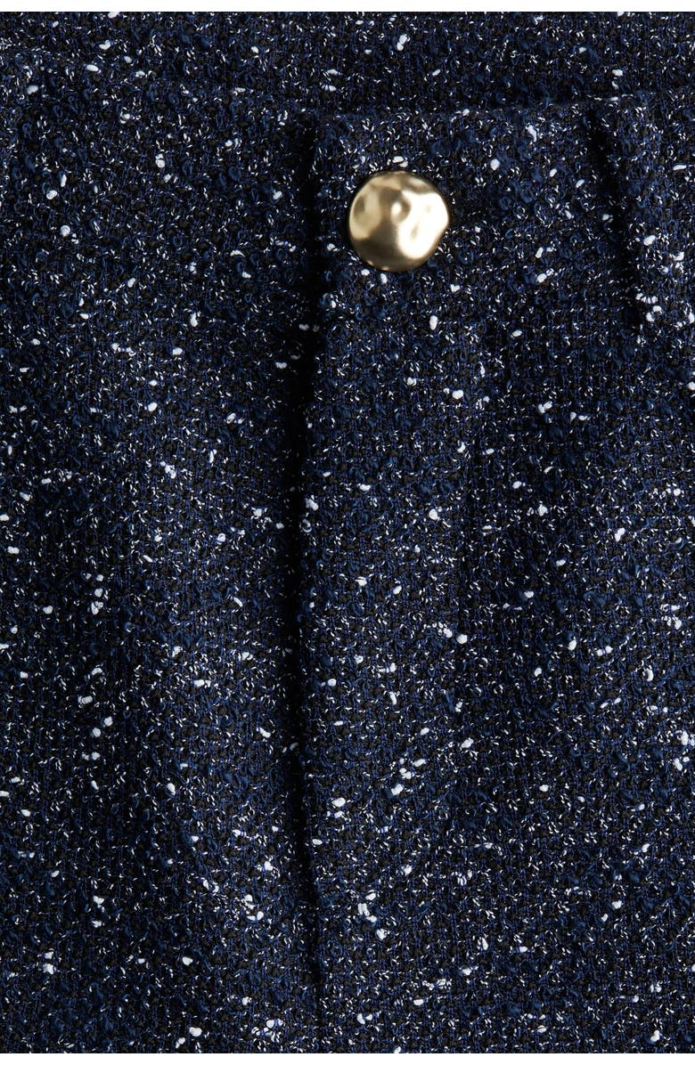H&M Bouclé Trousers, Alternate, color, Navy Blue Melange
