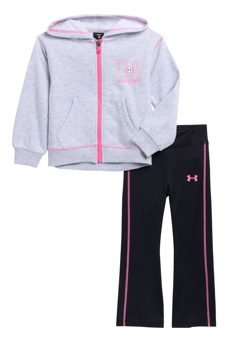 Kids' Rival Fleece Full Zip Hoodie & Leggings Set, Main, color, MOD GRAY