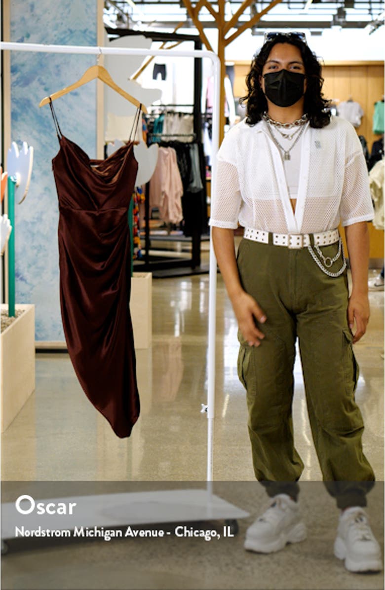 Reva Satin Gathered Corset Dress, sales video thumbnail