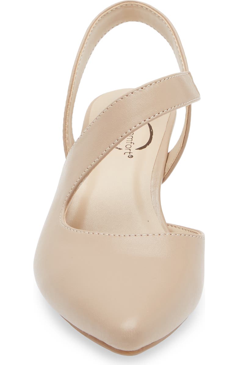 LifeStride Magnetic Kitten Heel Slingback Pump, Alternate, color, Tender Taupe