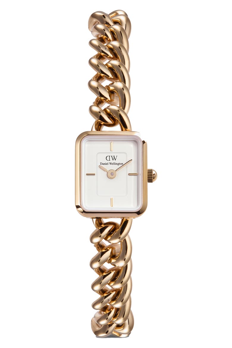 Jolie Chain Bracelet Watch, 15mm x 18mm, Main, color, ROSE GOLD
