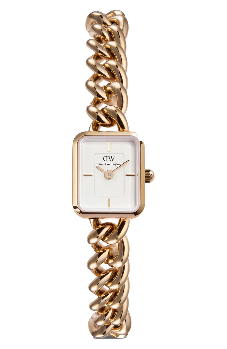 Daniel Wellington Jolie Chain Bracelet Watch, 15mm x 18mm, Main, color, Rose Gold