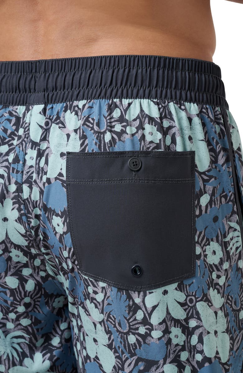 TravisMathew Canoe Cruise Swim Trunks, Alternate, color, Heather Grey