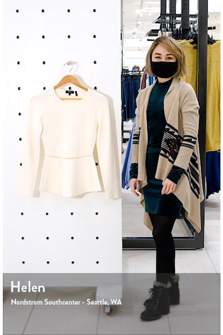 Compact Crepe Peplum Pullover video