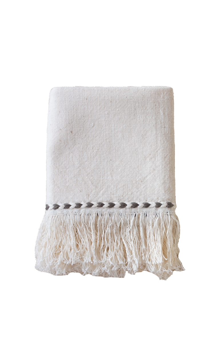 KD Weave Braid Detail Napkin - Set of 2, Main, color, Gray