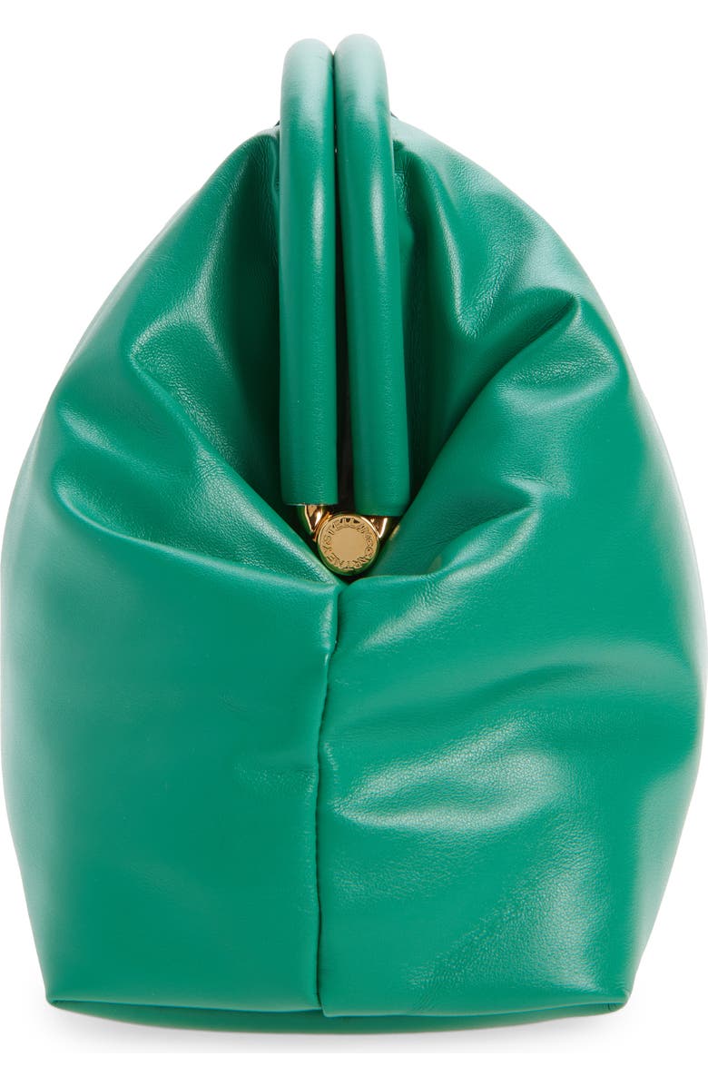 Stella McCartney Falabella Padded Faux Leather Clutch with Chain, Alternate, color, Bright Green