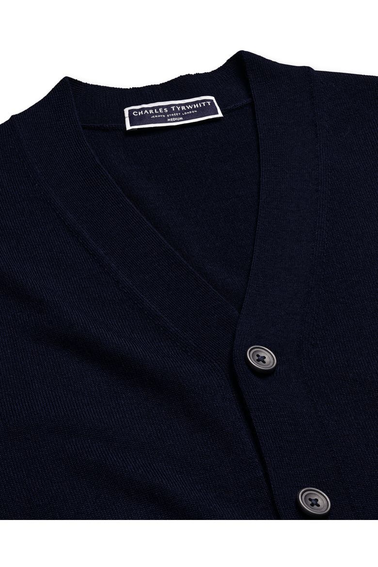 Merino Button Up Cardigan, Alternate, color, Navy