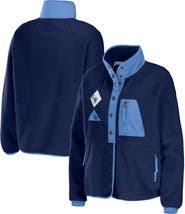 WEAR by Erin Andrews Women's WEAR by Erin Andrews Navy Tennessee Titans Polar Fleece Raglan Full-Snap Jacket