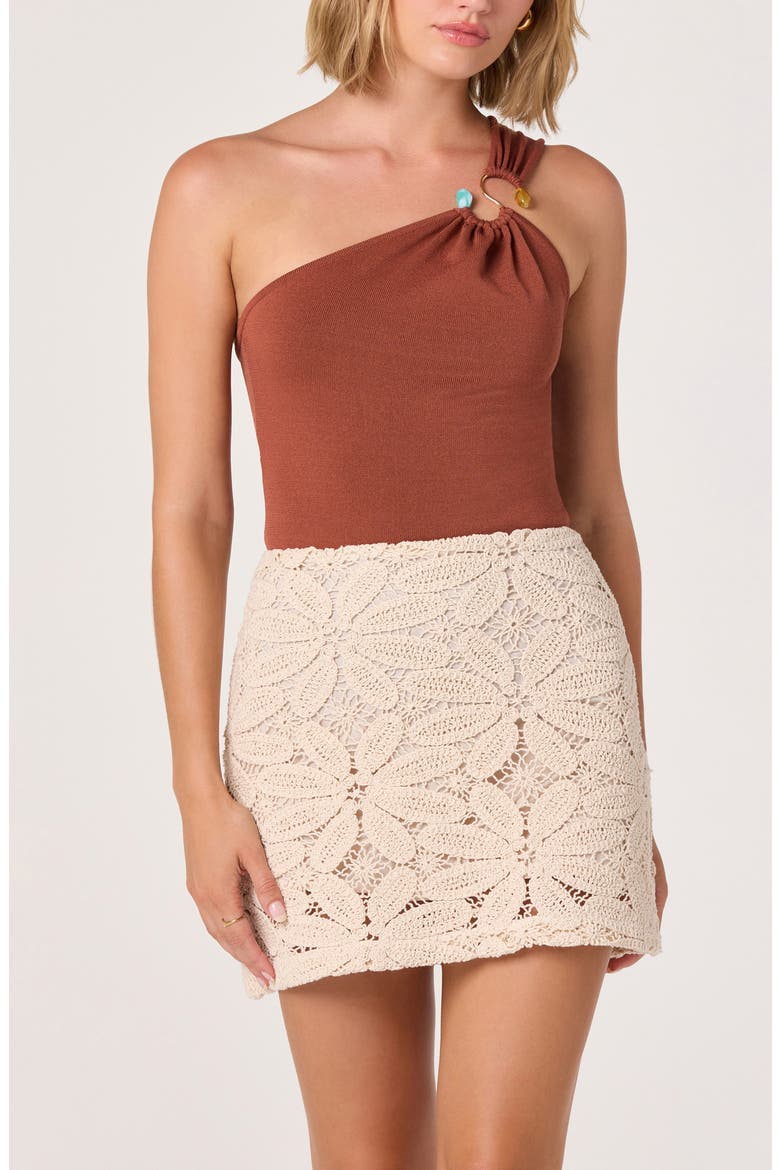 Medina Lace Miniskirt, Alternate, color, NATURAL