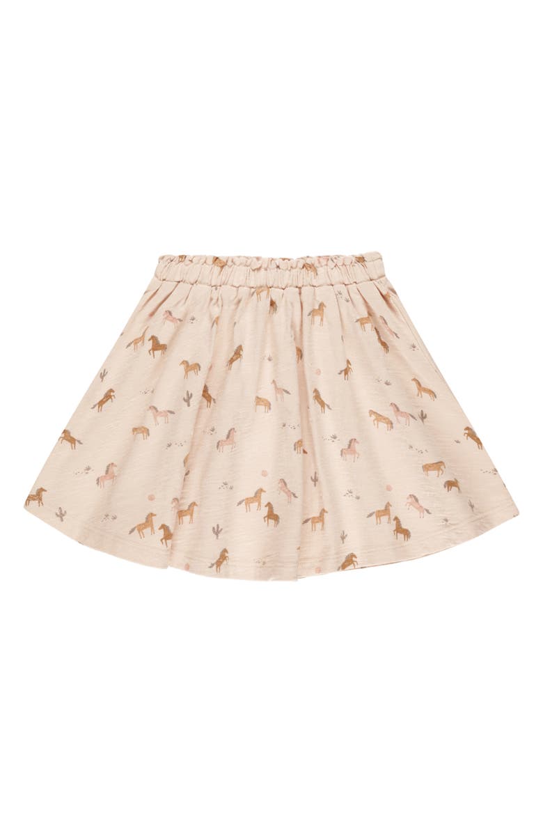 Rylee + Cru Mae Cotton Skirt, Main, color, Horses