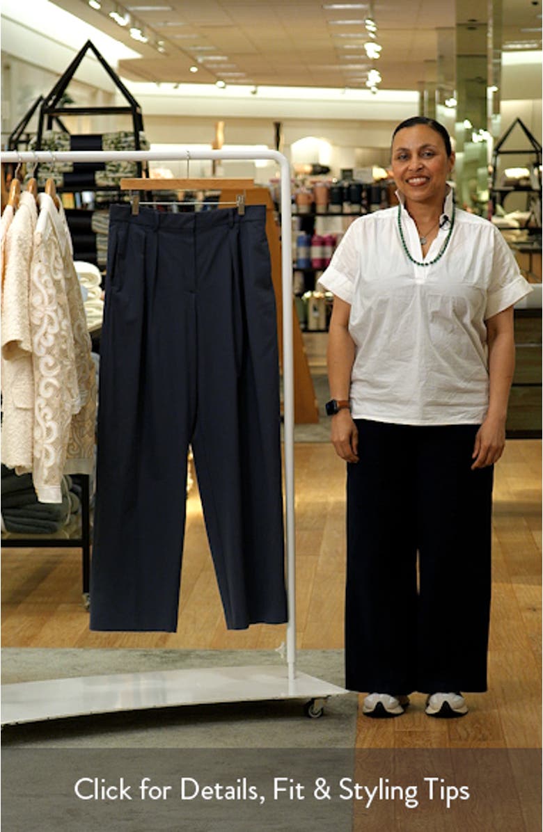 Pleated Straight Leg Suit Pants, sales video thumbnail