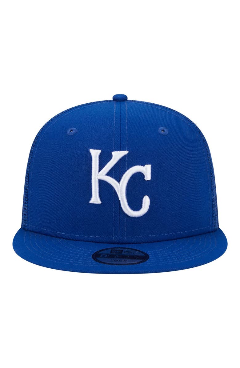 New Era Youth New Era  Royal Kansas City Royals 9FIFTY Trucker Snapback Hat, Alternate, color, Royal