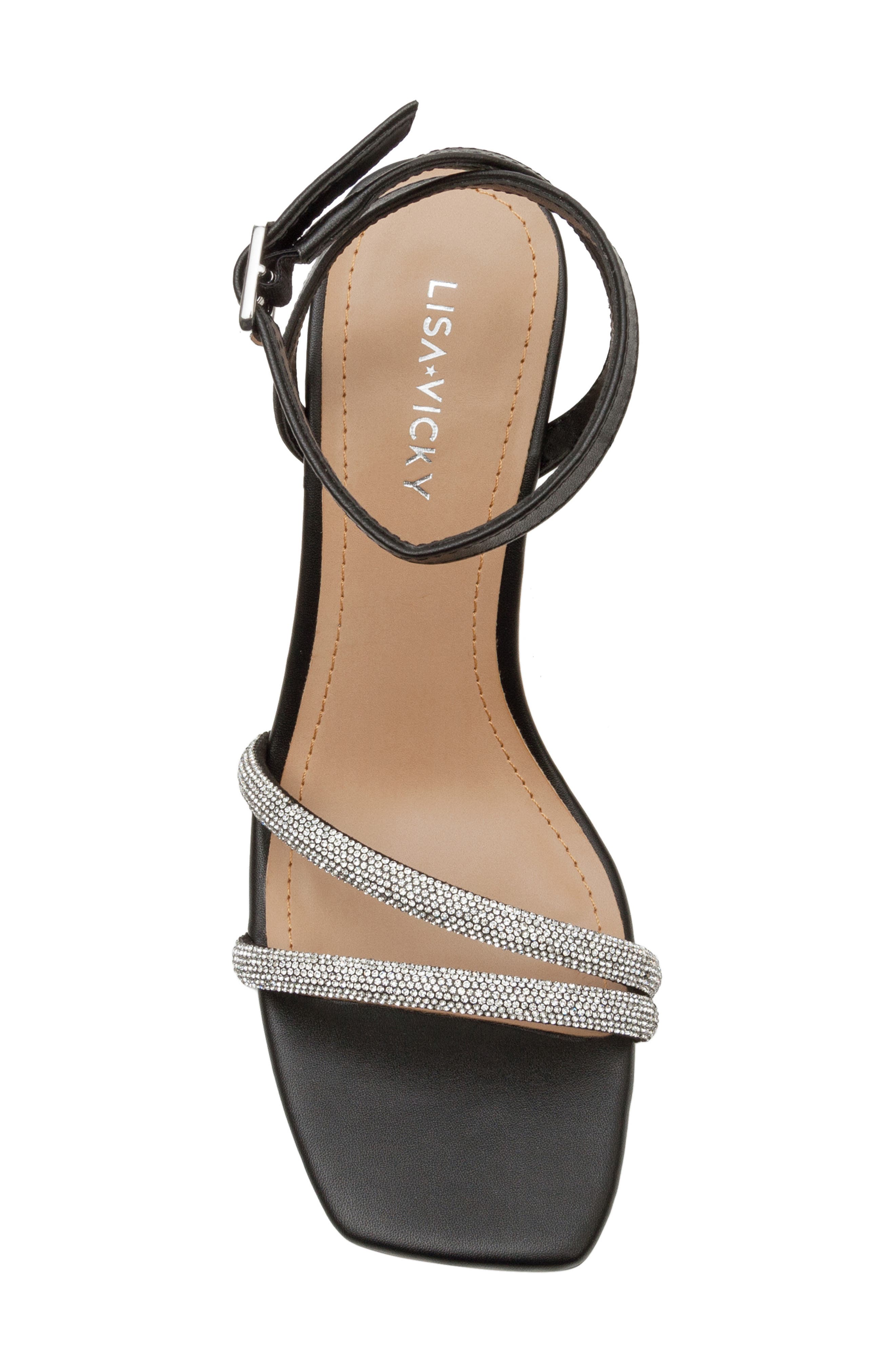 Lisa Vicky Gem Crystal Ankle Strap Sandal, Alternate, color, 