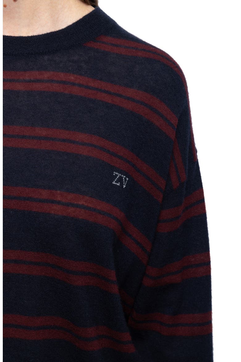 Swapy Stripe Cashmere Sweater, Alternate, color, ENCRE