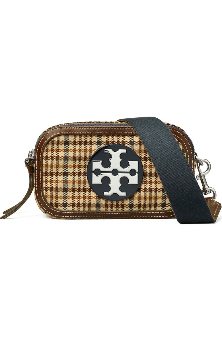 Tory Burch Mini Miller Plaid Crossbody Bag, Main, color,