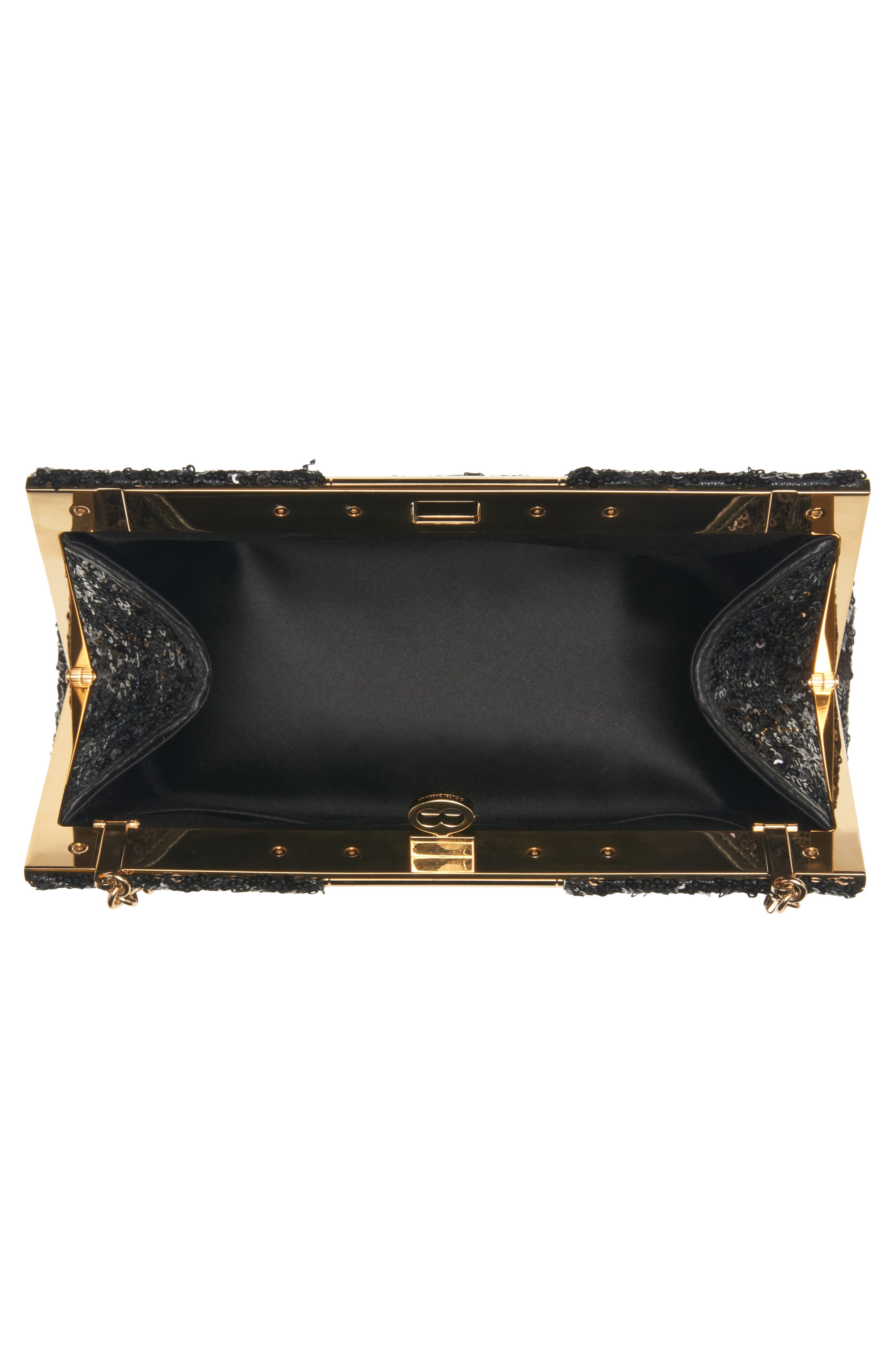 Dolce&Gabbana Marlene Sequin Shoulder Bag, Alternate, color, 80999 Nero