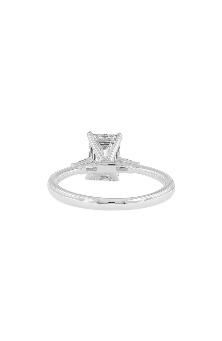 LuvMyJewelry Kenza 14K White Gold Radiant Cut Lab Grown Diamond Three Stone Engagement Ring - 2.05 Ct, Alternate, color, 
