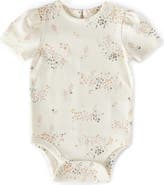 Pehr Flower Patch Puff Sleeve Organic Cotton Bodysuit
