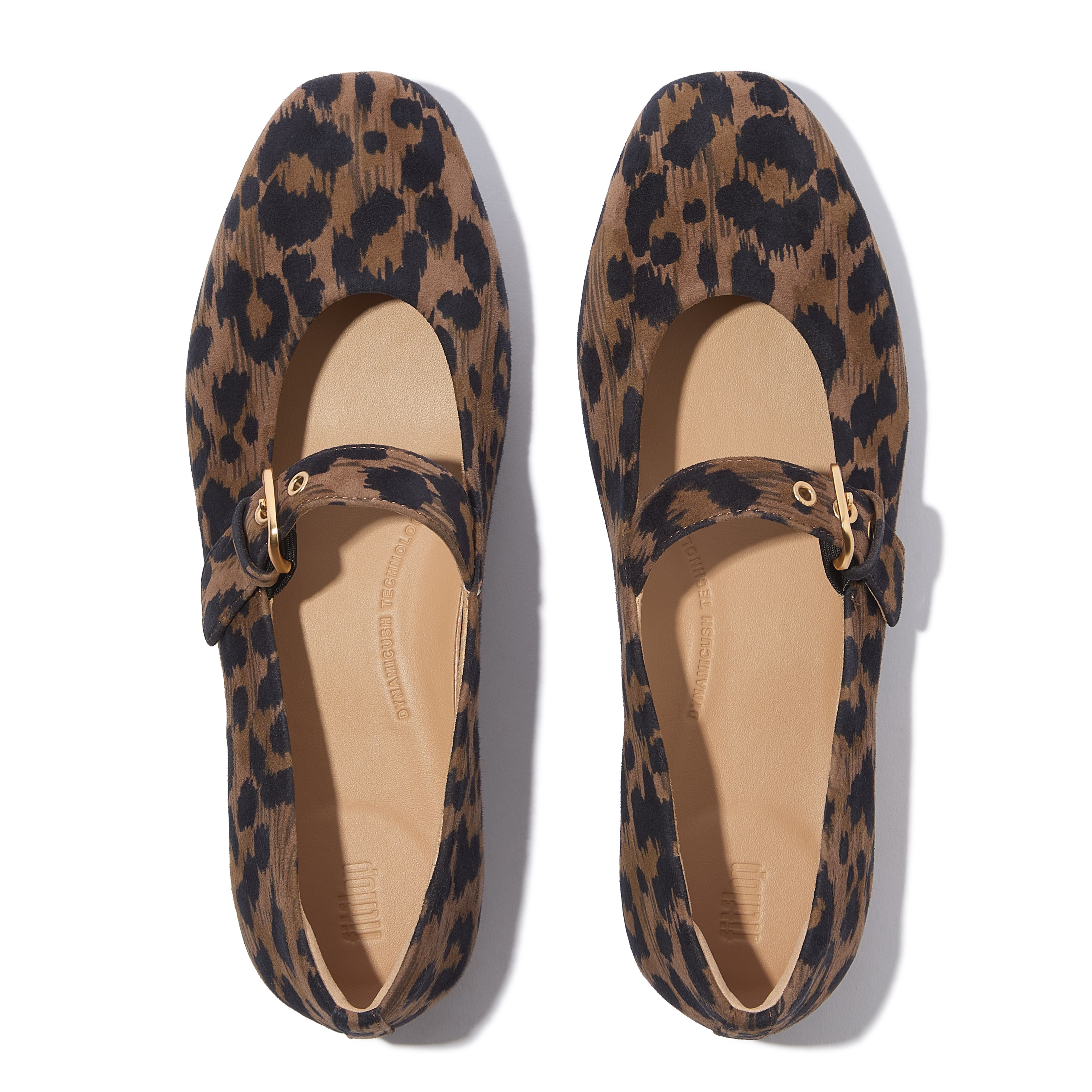 FitFlop Delicato Leopard Suede Mary Janes, Alternate, color, Chocolate Mix