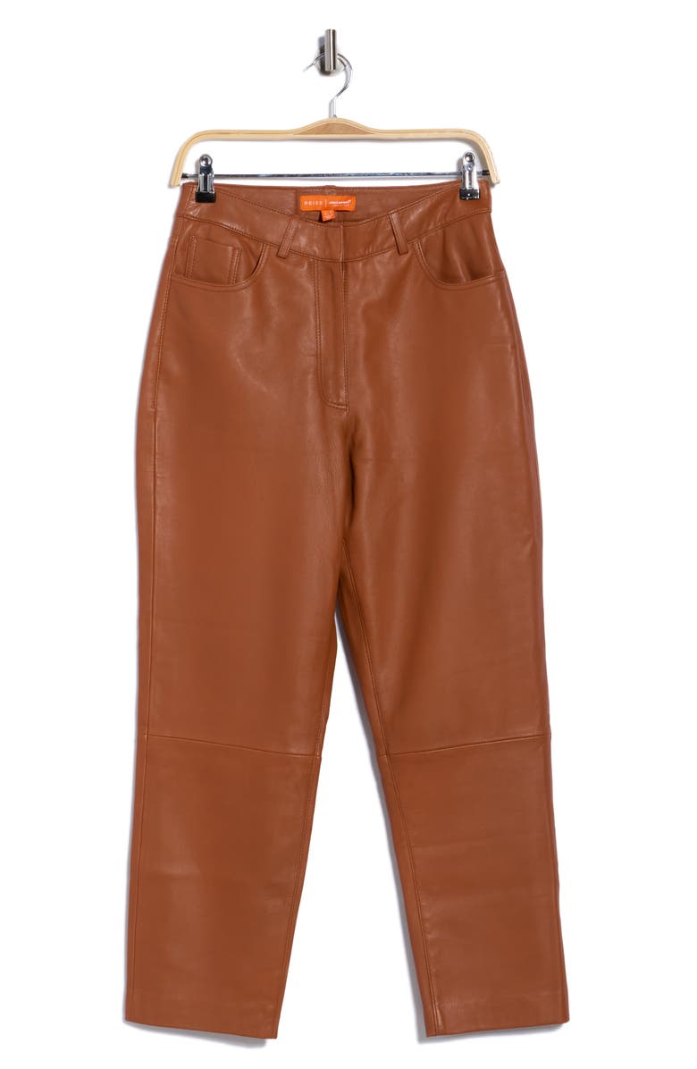 Reiss Totto Leather Pants, Alternate, color, 