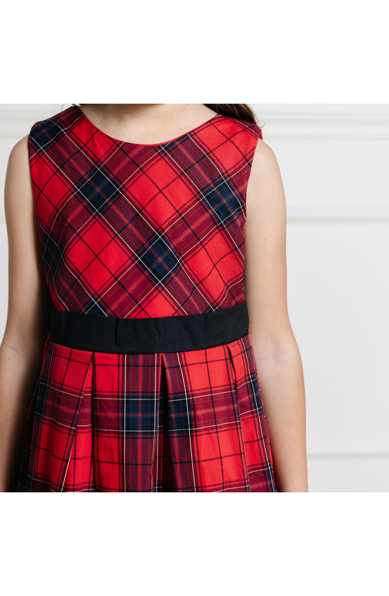 Hope & Henry Baby Girls' Pleated Party Dress, Infant, Alternate, color, Red Holiday Plaid