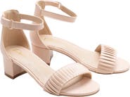 Tulleen Pleated Lined Band Block Heels