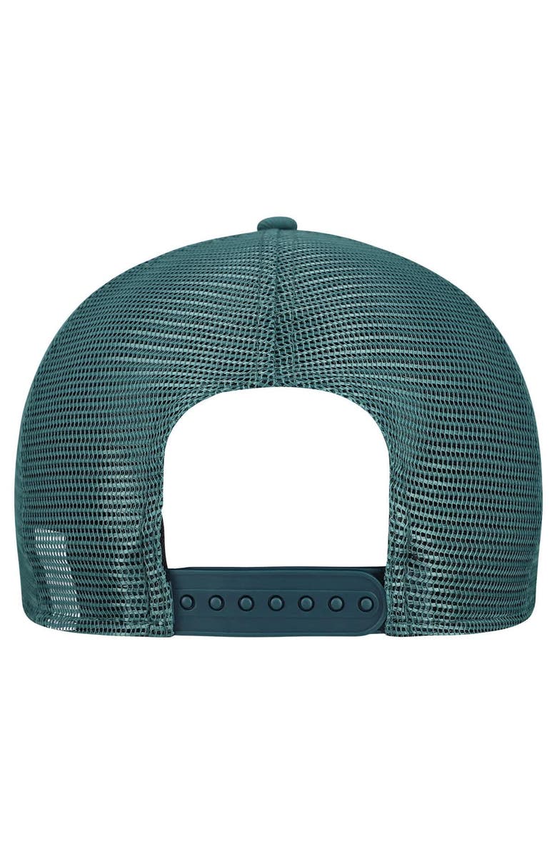 New Era Men's New Era  Gray/Midnight Green Philadelphia Eagles Cork Split Panel 9FIFTY Trucker Snapback Hat, Alternate, color, Gray