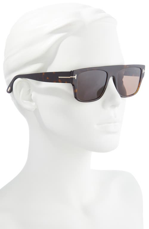 Tom Ford Men's Dunning-02 Rectangle Acetate Sunglasses In Brown