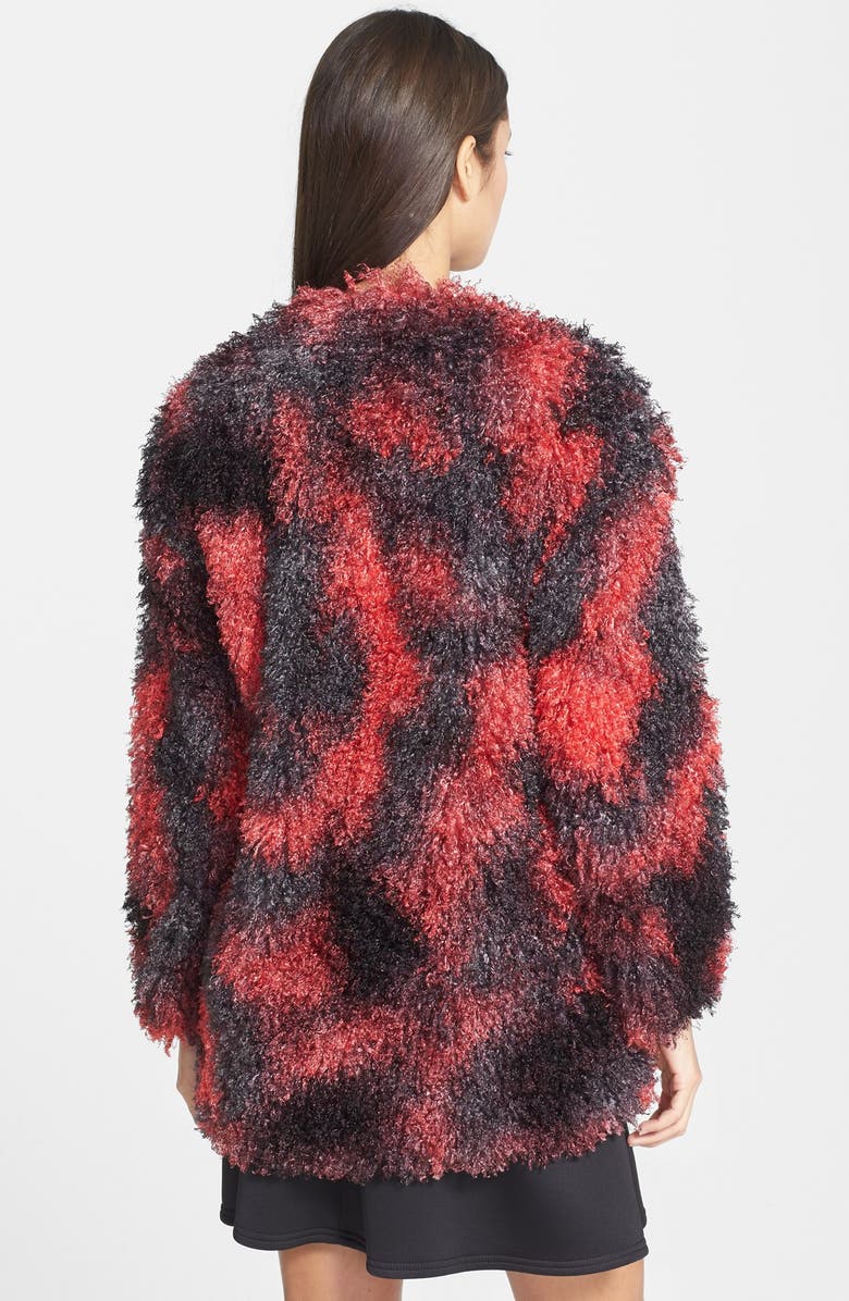 June & Hudson Loop Yarn Faux Fur Open Jacket, Alternate, color,