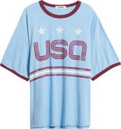 Daydreamer USA World Cup Oversized Graphic Ringer Tee