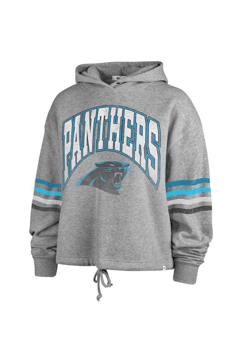 Women's '47 Heather Gray Carolina Panthers Upland Bennett Pullover Hoodie, Alternate, color, Heather Gray