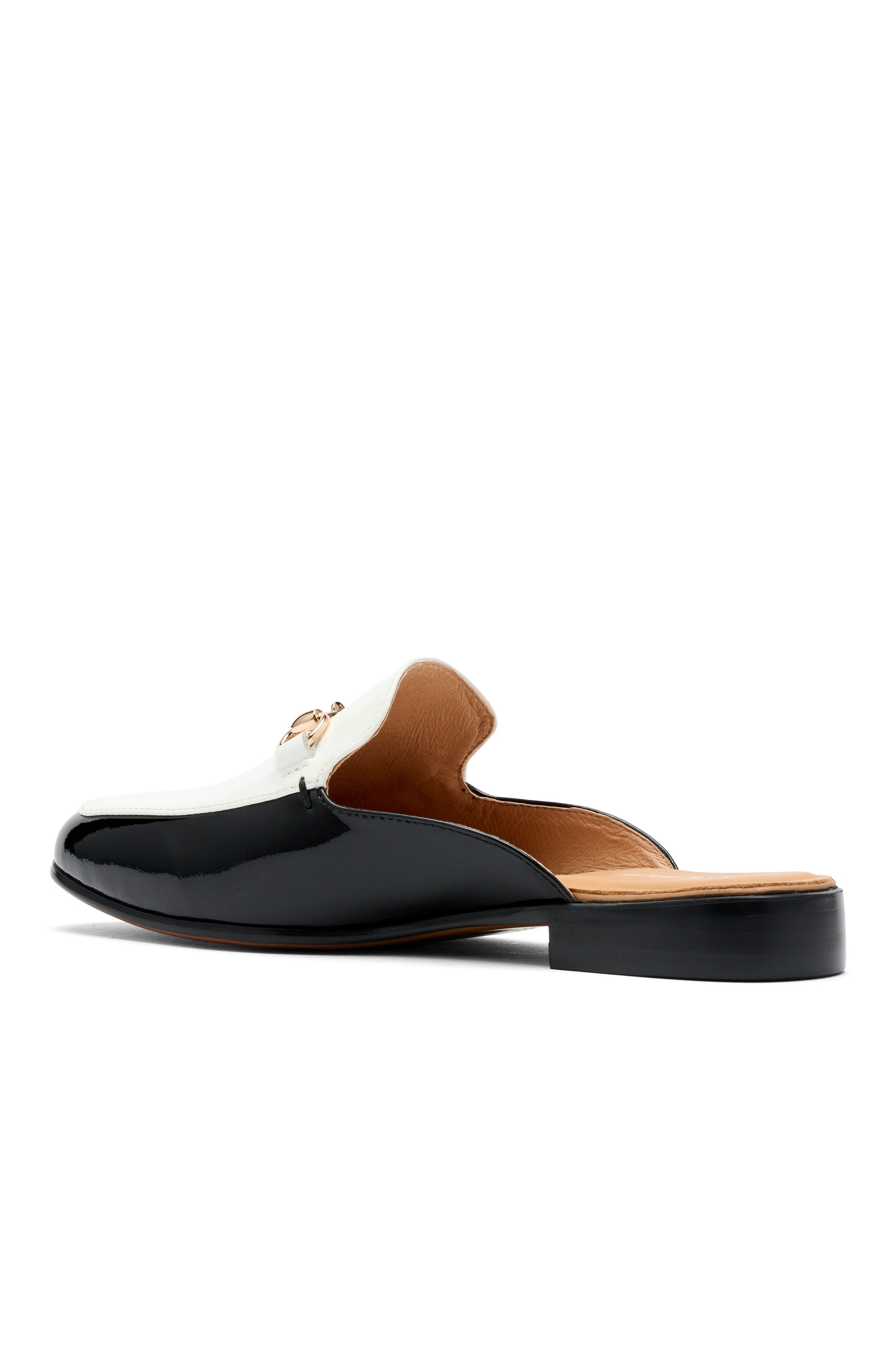 Ms. Del Sol Loafer Mule, Alternate, color, Black/White Patent