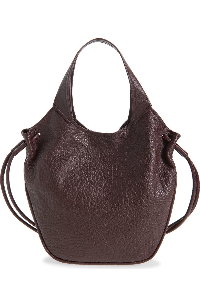 Marni Small Trunkaroo Leather Tote, Alternate, color, Cherry