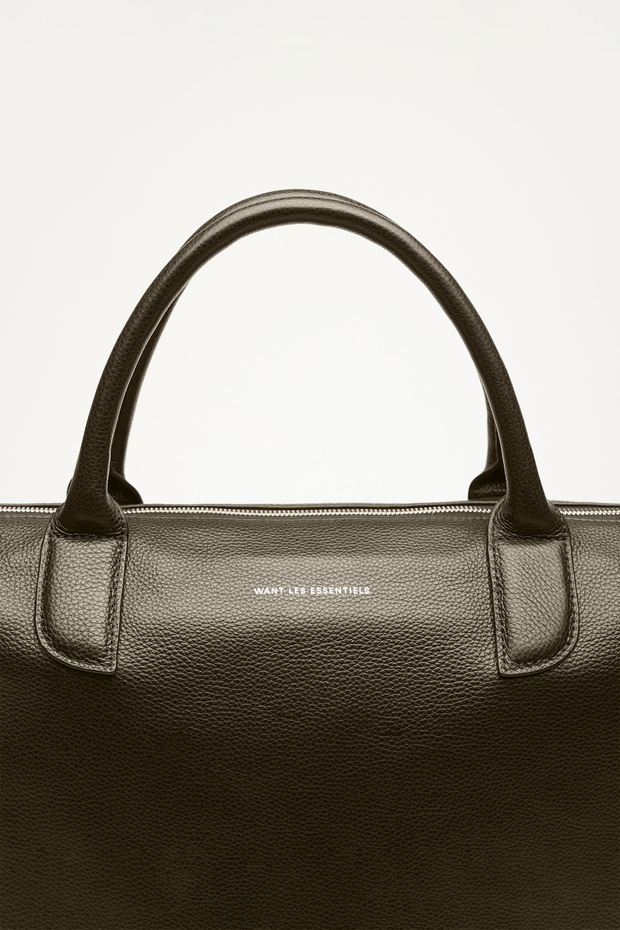 WANT Les Essentiels O'Hare Pebble-Grained Leather Tote, Alternate, color, Dark Brown