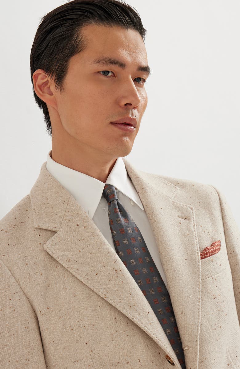 Brunello Cucinelli Diagonal twill unconstructed blazer, Alternate, color, Buff