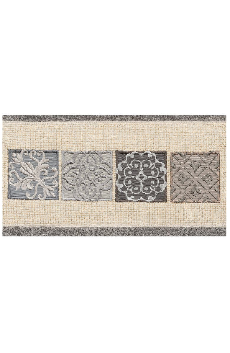 Linum Home Textiles Vivian Embellished Bath Towel - Dark Gray, Alternate, color, Dark Gray