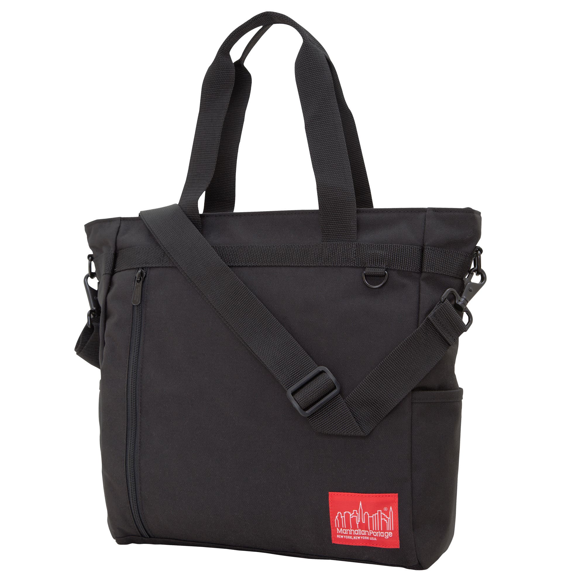 Manhattan Portage Greenwich Tote Bag, Alternate, color, Black
