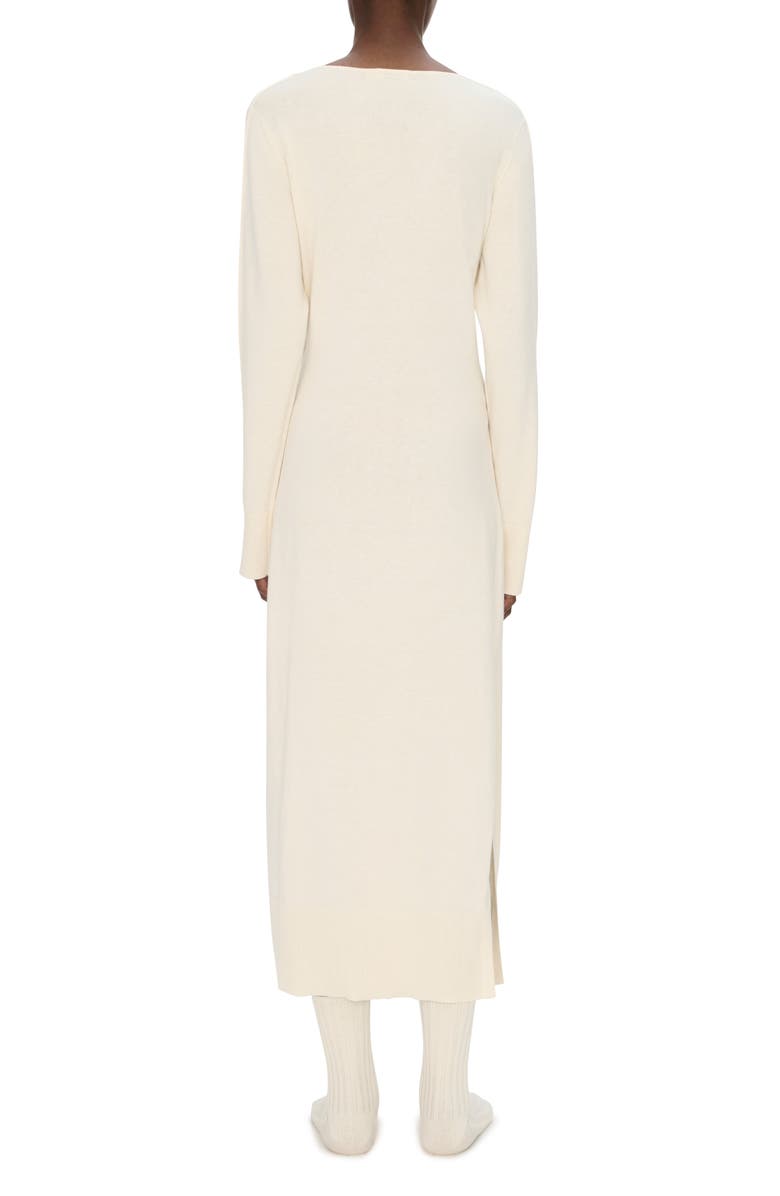 Simkhai Skyla Long Sleeve Cotton & Cashmere Sweater Dress, Alternate, color, 