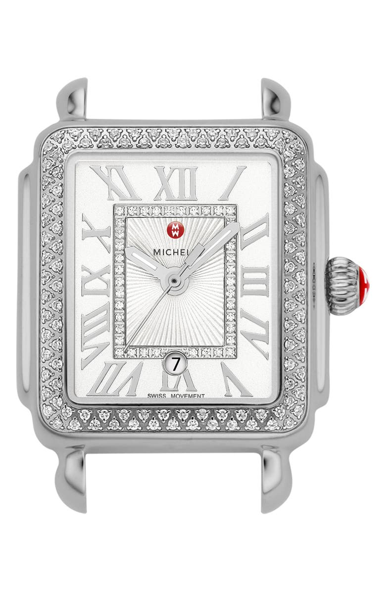 MICHELE Deco Madison Diamond Dial Watch Head, 29mm x 31mm, Main, color, 